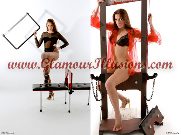 Rebecca Bowsaw and Leg Guillotine illusion